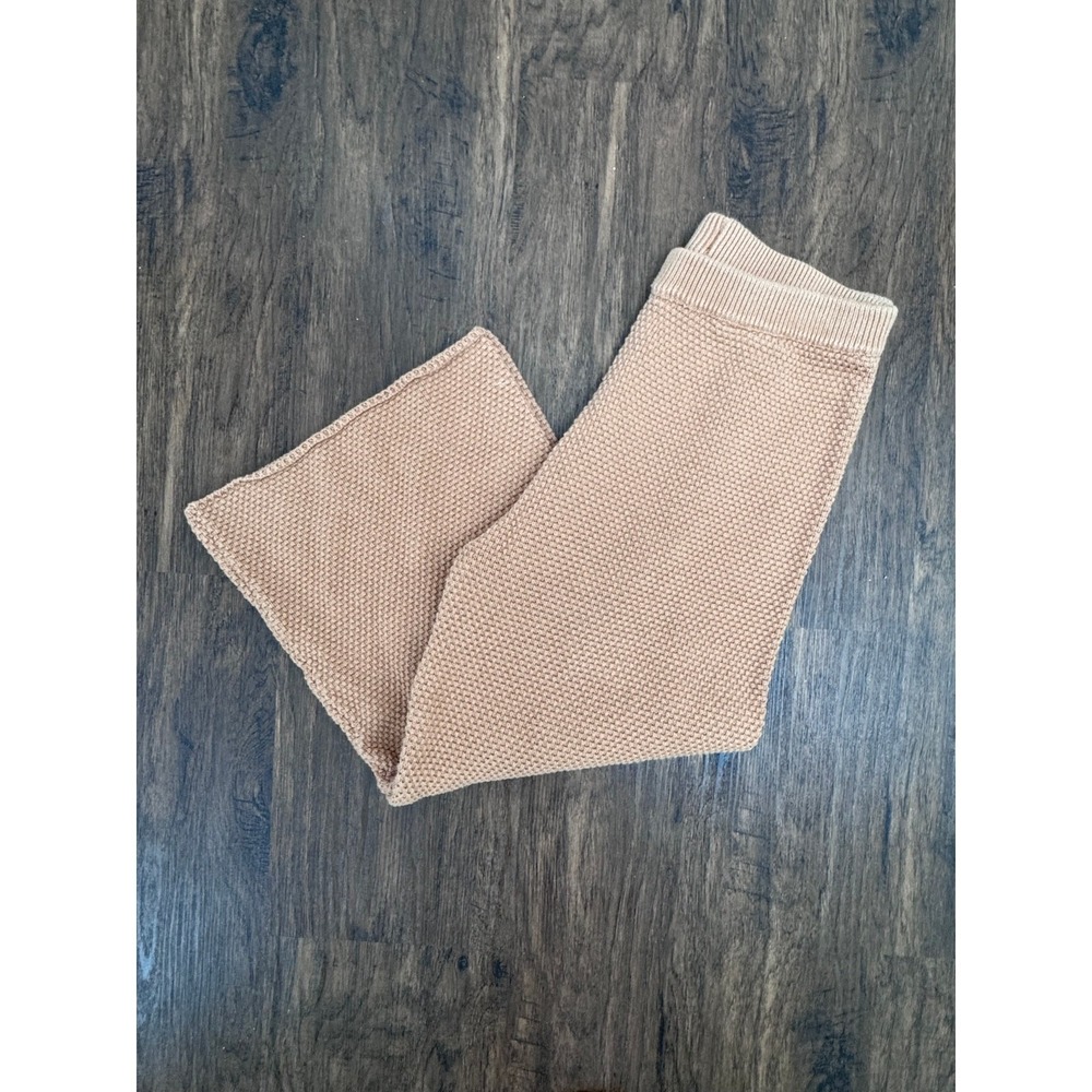 Free People Womens Knitted Carmel Cotton Pants Casual Boho